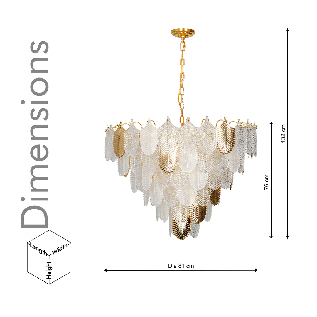 ALEXA 15 Light Modern & Contemporary Crystal Ceiling Chandelier ( Bulbs Included)