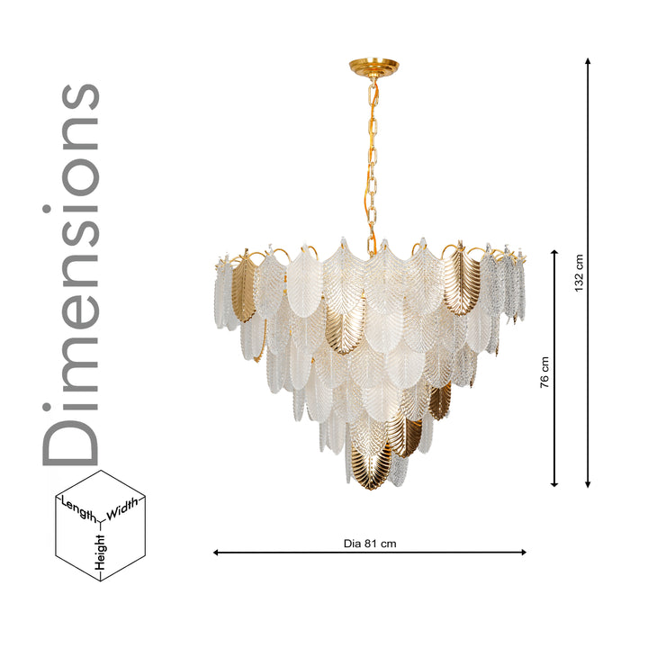 ALEXA 15 Light Modern & Contemporary Crystal Ceiling Chandelier ( Bulbs Included)
