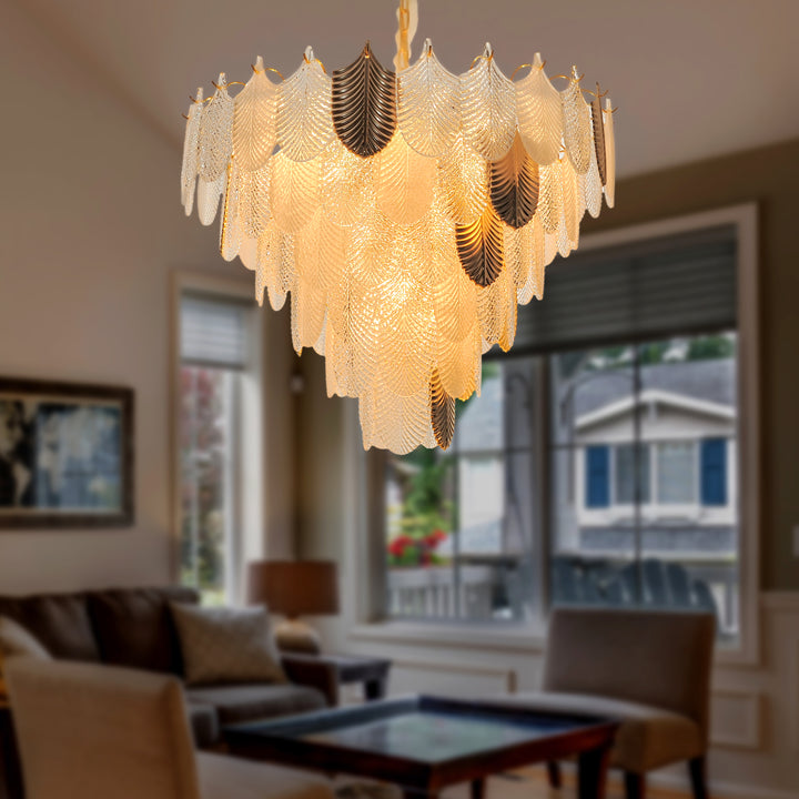 ALEXA 15 Light Modern & Contemporary Crystal Ceiling Chandelier ( Bulbs Included)