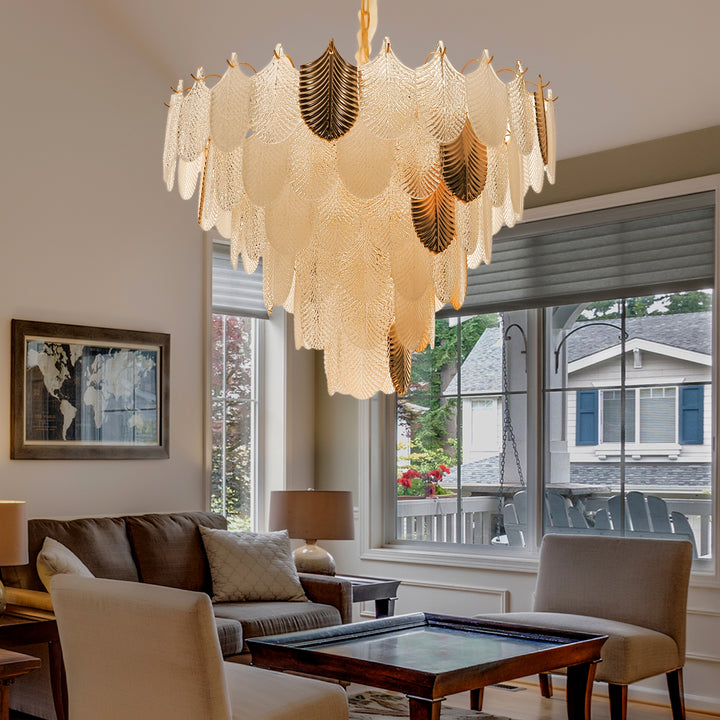 ALEXA 15 Light Modern & Contemporary Crystal Ceiling Chandelier ( Bulbs Included)