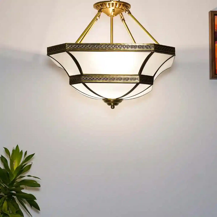 Parkstone Brass Ceiling Light