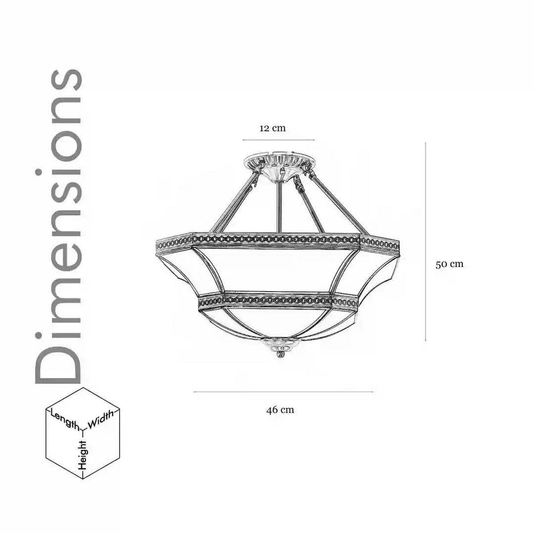 Parkstone Brass Lantern Pendant Light