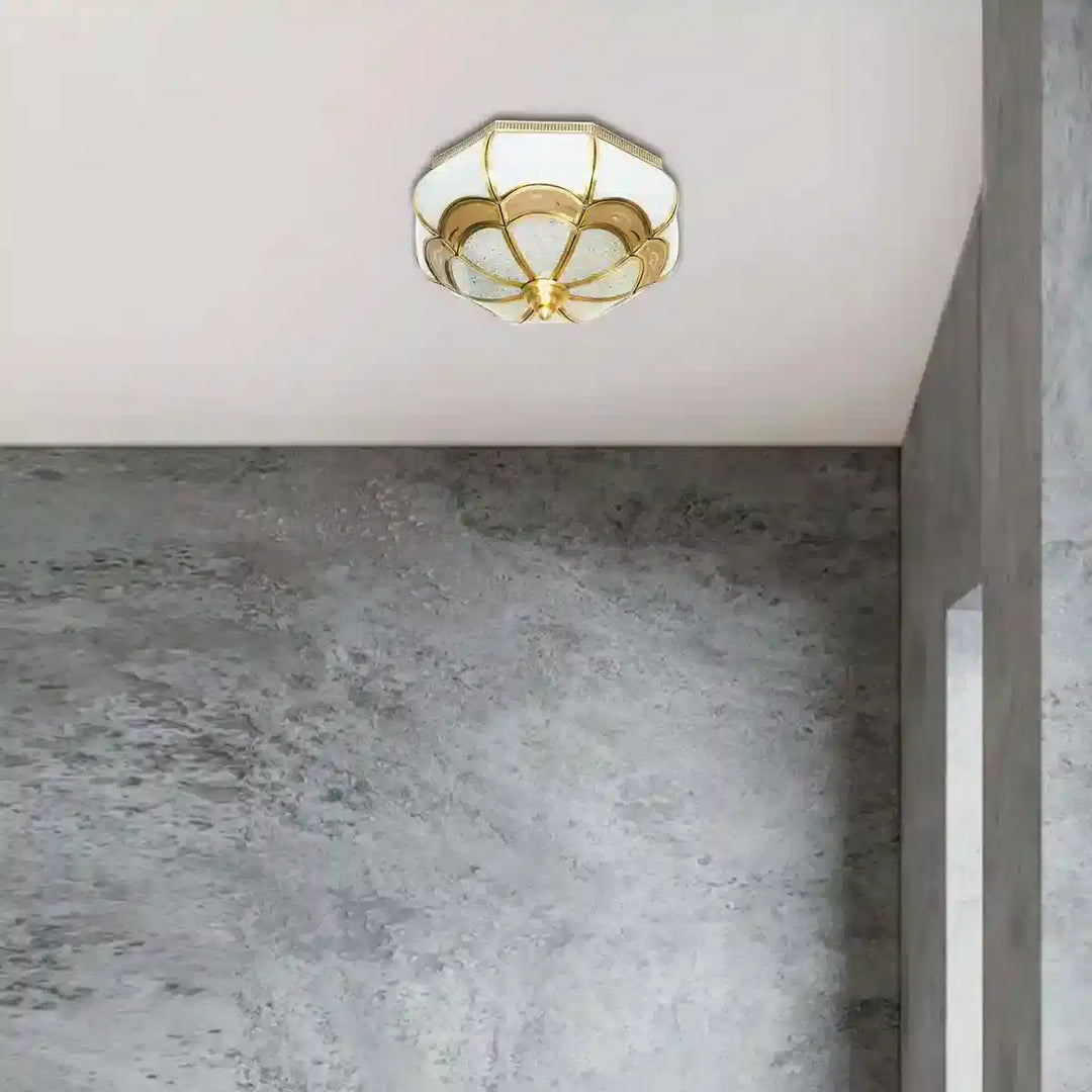 Cartwheel Chrome Finish Brass Lantern Ceiling Light