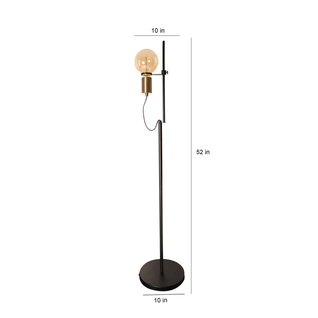 Malcolm Adjustable Matte Black Floor Lamp