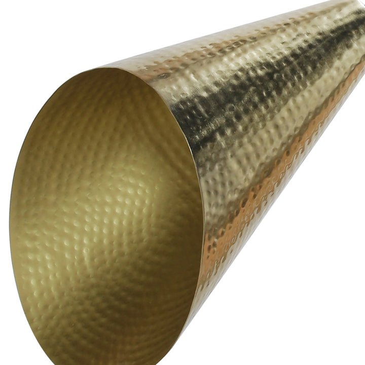DIAGONAL Modern Cone Pendant Light in Textured Brass Finish Metal