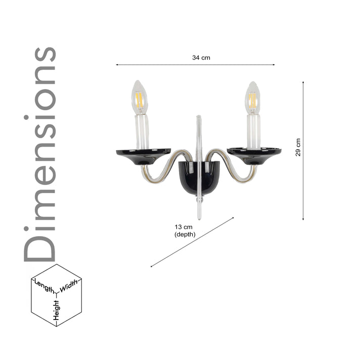 VERENA Premium Dual Tone Glass Wall Light