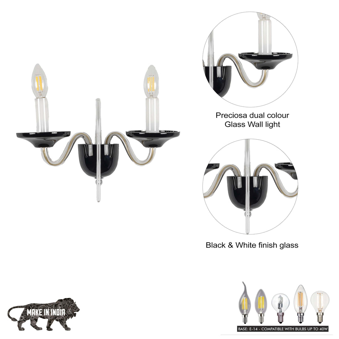 VERENA Premium Dual Tone Glass Wall Light