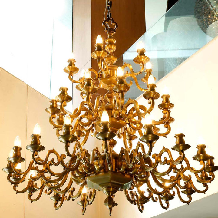 Marcel brass ant heavy casting chandelier