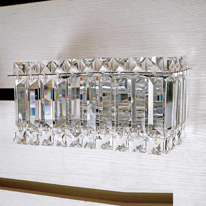 Kylie 2 Lights Crystal Decorated Wall Light in Chrome Finish