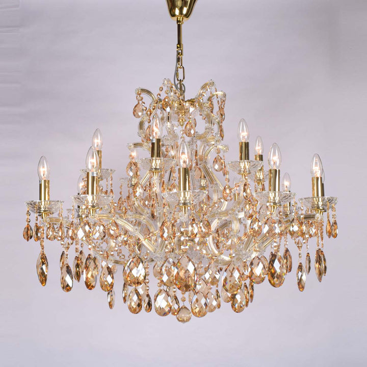 Malana honey crystal decorated maria theresa chandelier light