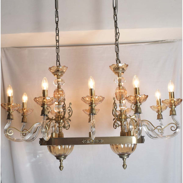 Mildred 10 arms rectangular chandelier