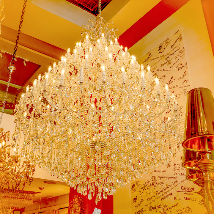 EARL 105 lights chrome and clear crystals chandelier