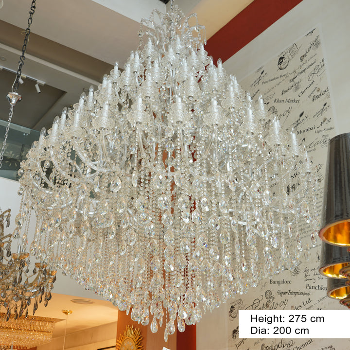 EARL 105 lights chrome and clear crystals chandelier