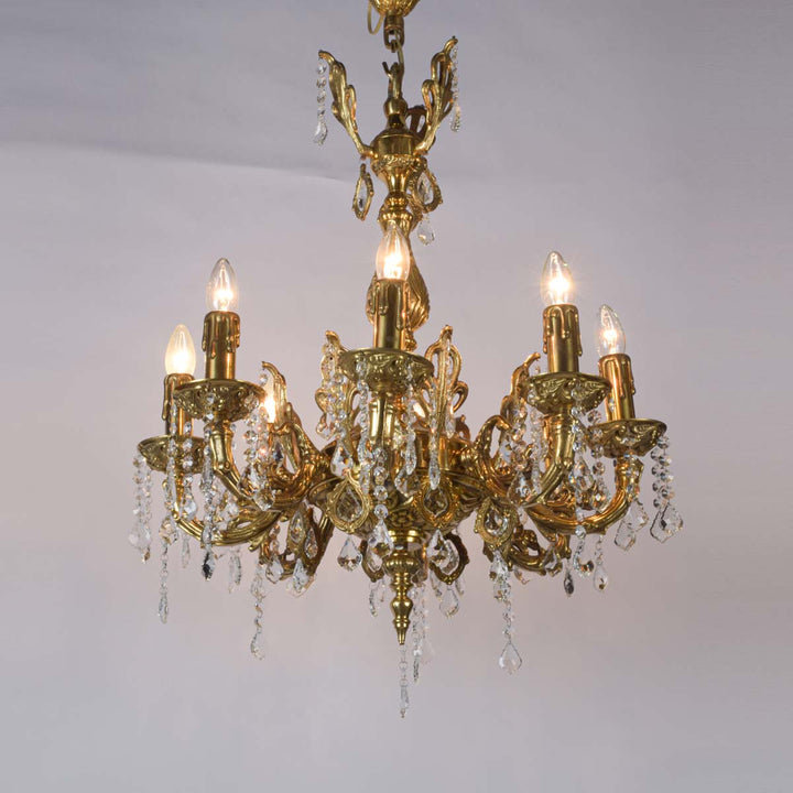 Ylonda 8 Arms Brass Light Antique Chandelier Light