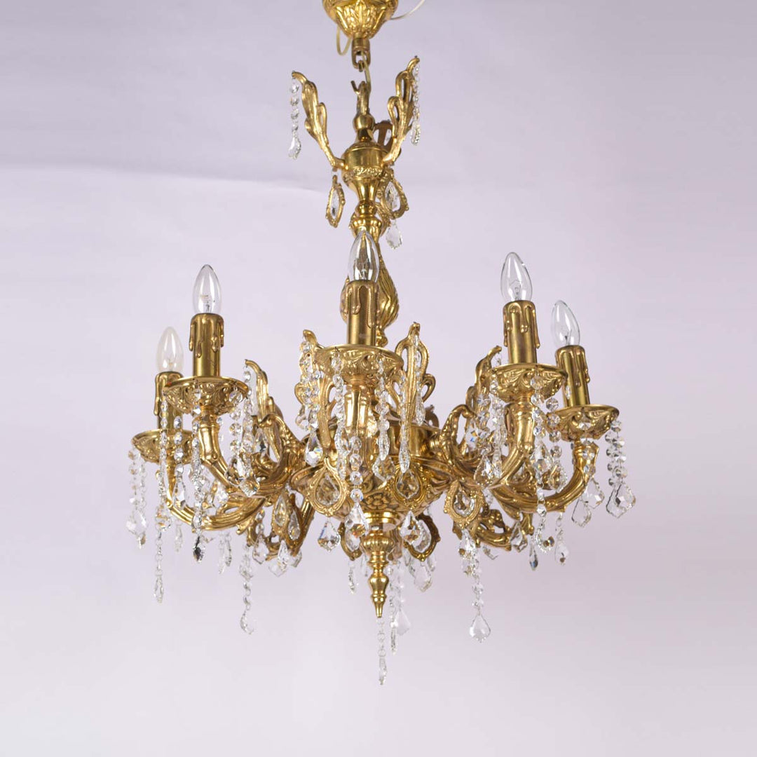 Ylonda 8 Arms Brass Light Antique Chandelier Light