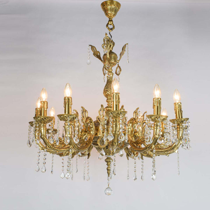 Wysocki 12 Lights Brass Chandelier Light