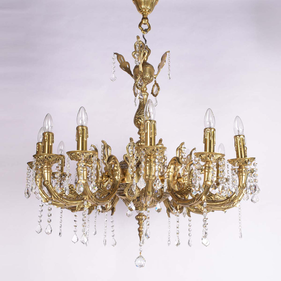 Wysocki 12 Lights Brass Chandelier Light