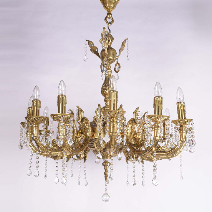 Wysocki 12 Lights Brass Chandelier Light