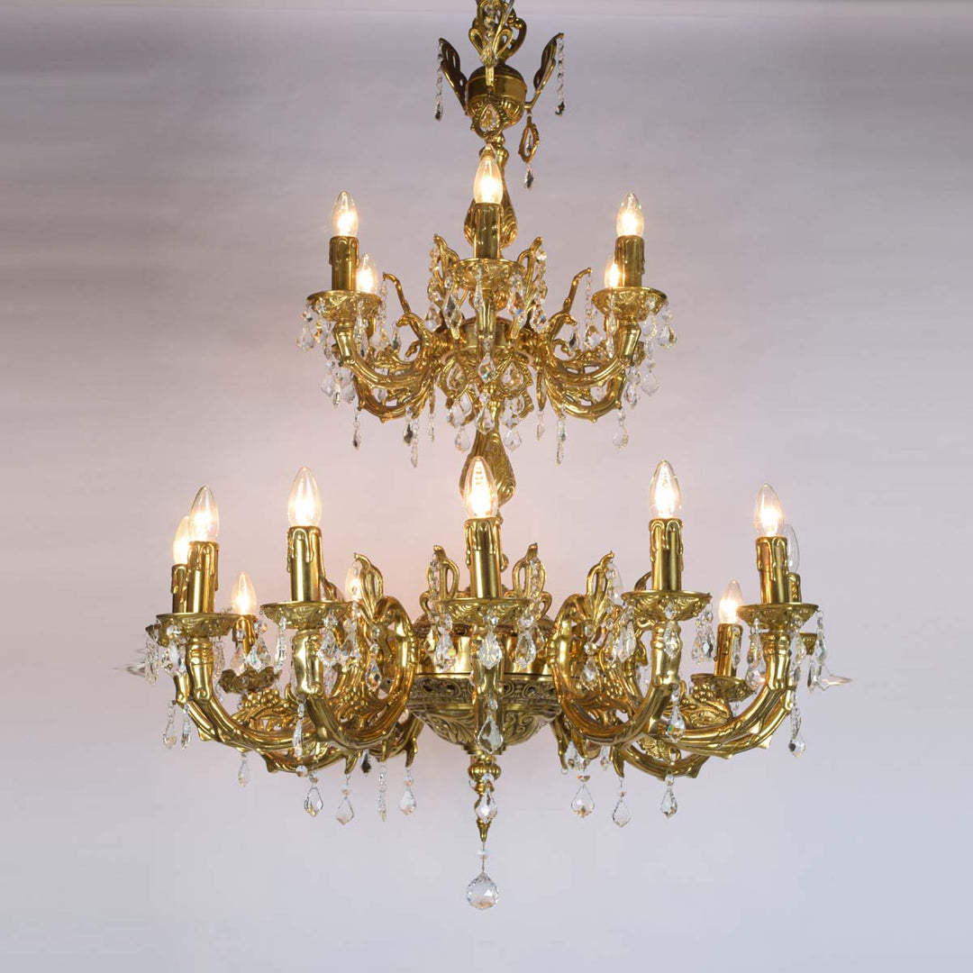 Emma 12+6 lights Brass Casting Chandelier Light