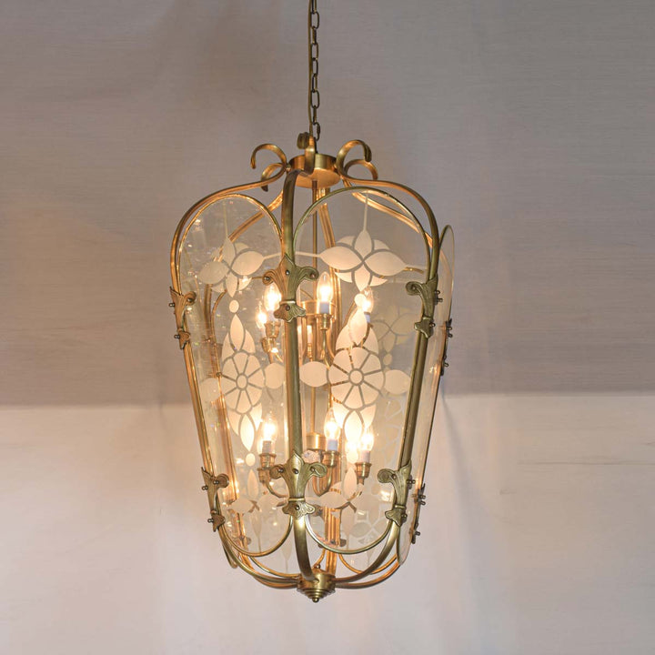 Brisbin Brass Pendant Light Having 12 Lights