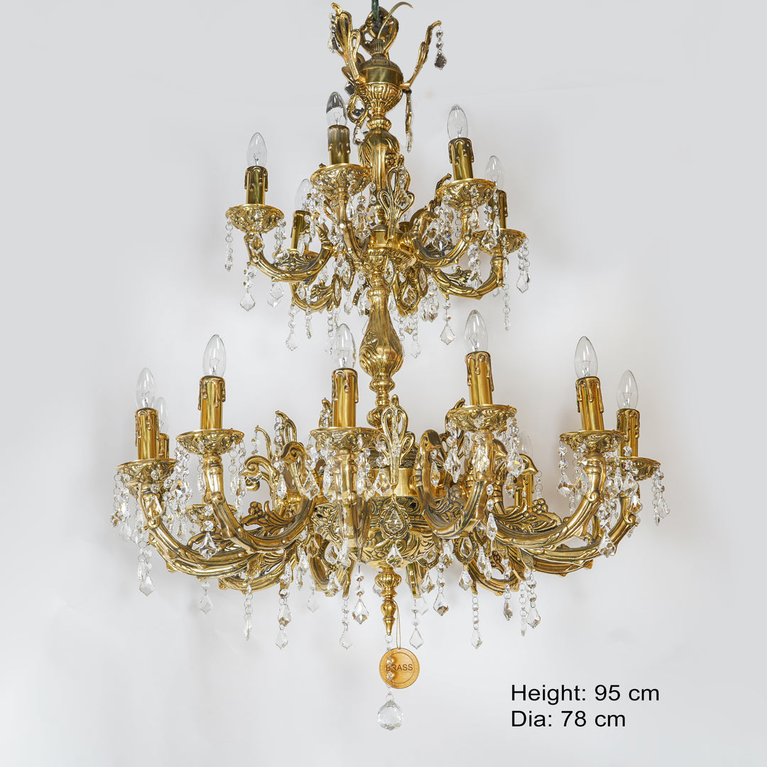 EMMA 12+6 lights Brass Casting Chandelier Light