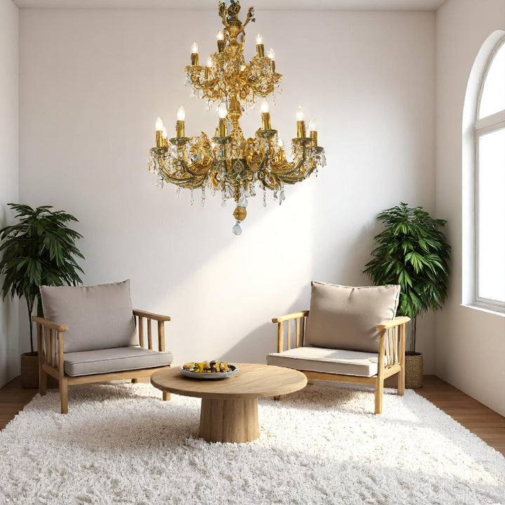 EMMA 12+6 lights Brass Casting Chandelier Light