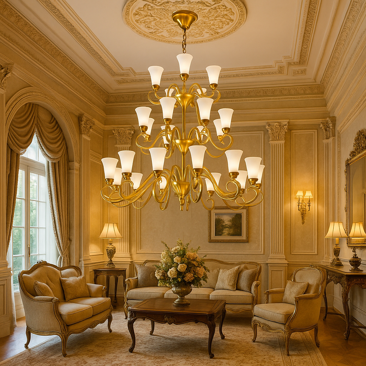 ORLANDO 16+8+4 Arms Antique Brass Luxury Chandelier