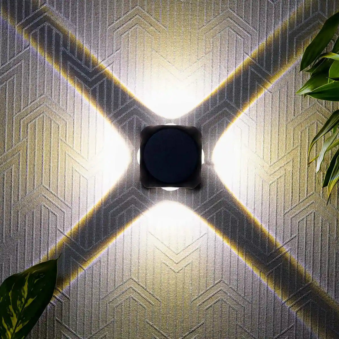 Vista Grey 4-Way Outdoor LED wall Light