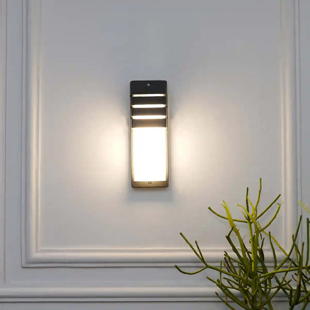 Pozza Grey Outdoor LED Wall Light