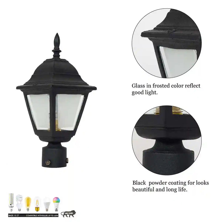 Oslo Black Outdoor Gate Light