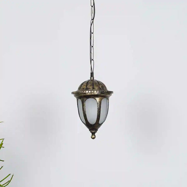 Garrett Gold and Black Outdoor Hanging Light