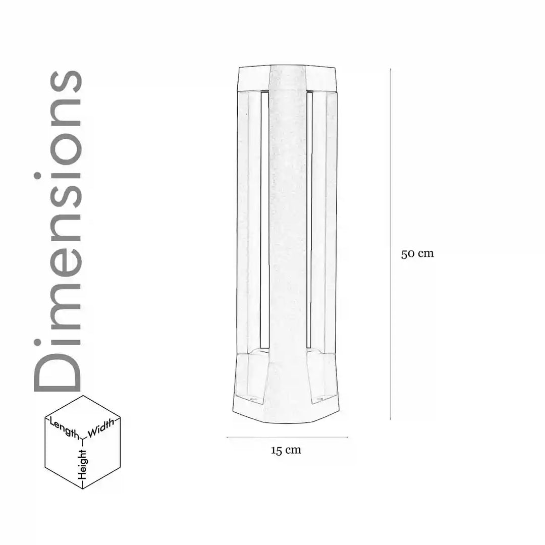 Hallam Aluminum Outdoor Bollard Light