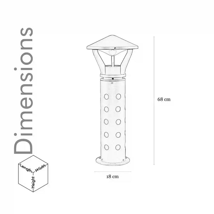 Miseno Aluminium Outdoor Bollard Light