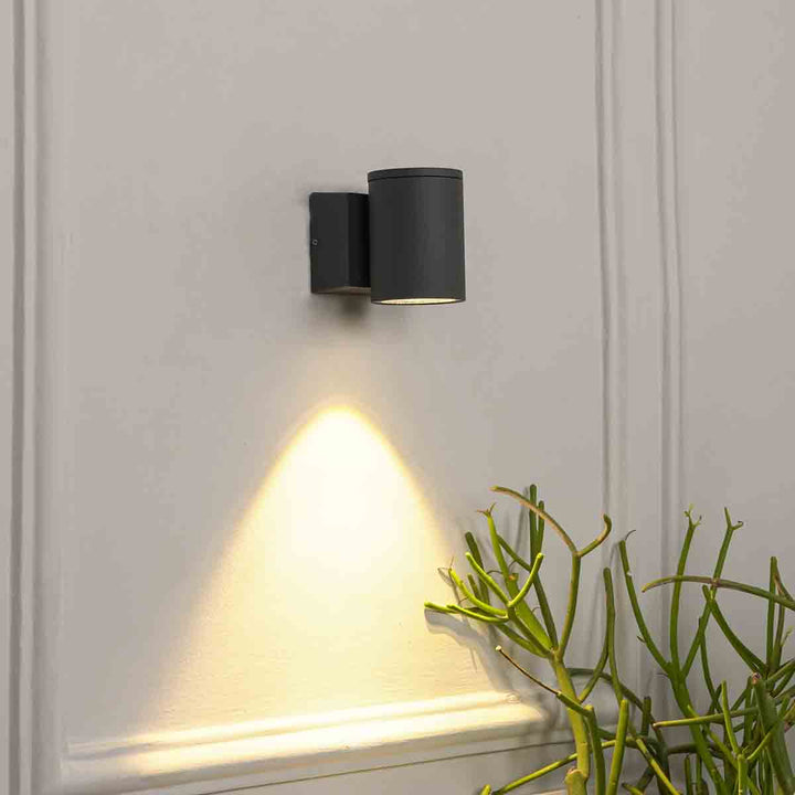 Luga Single LED Wall Sportlight In Grey Finish