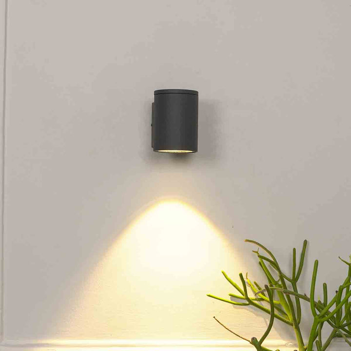 Luga Single LED Wall Sportlight In Grey Finish