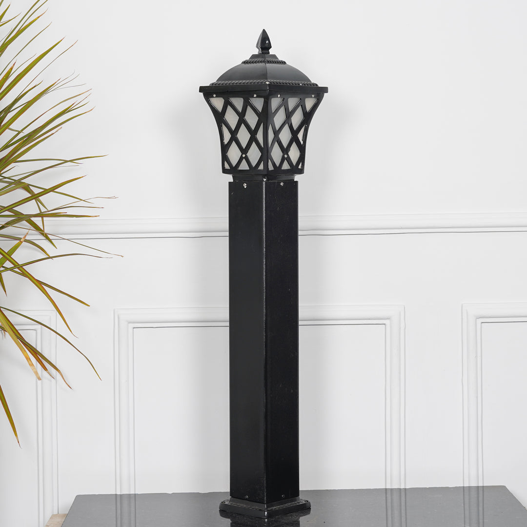 KATOWICE Single Light Outdoor Bollard Light In Black Finish