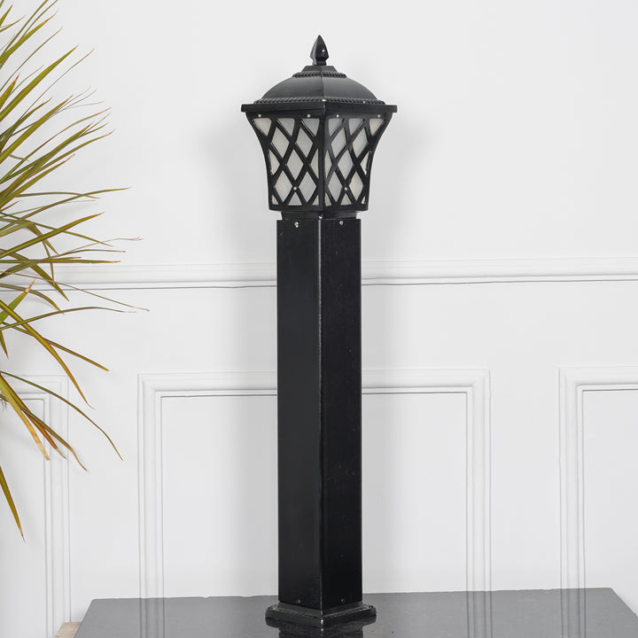 KATOWICE Single Light Outdoor Bollard Light In Black Finish