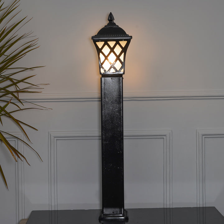 KATOWICE Single Light Outdoor Bollard Light In Black Finish