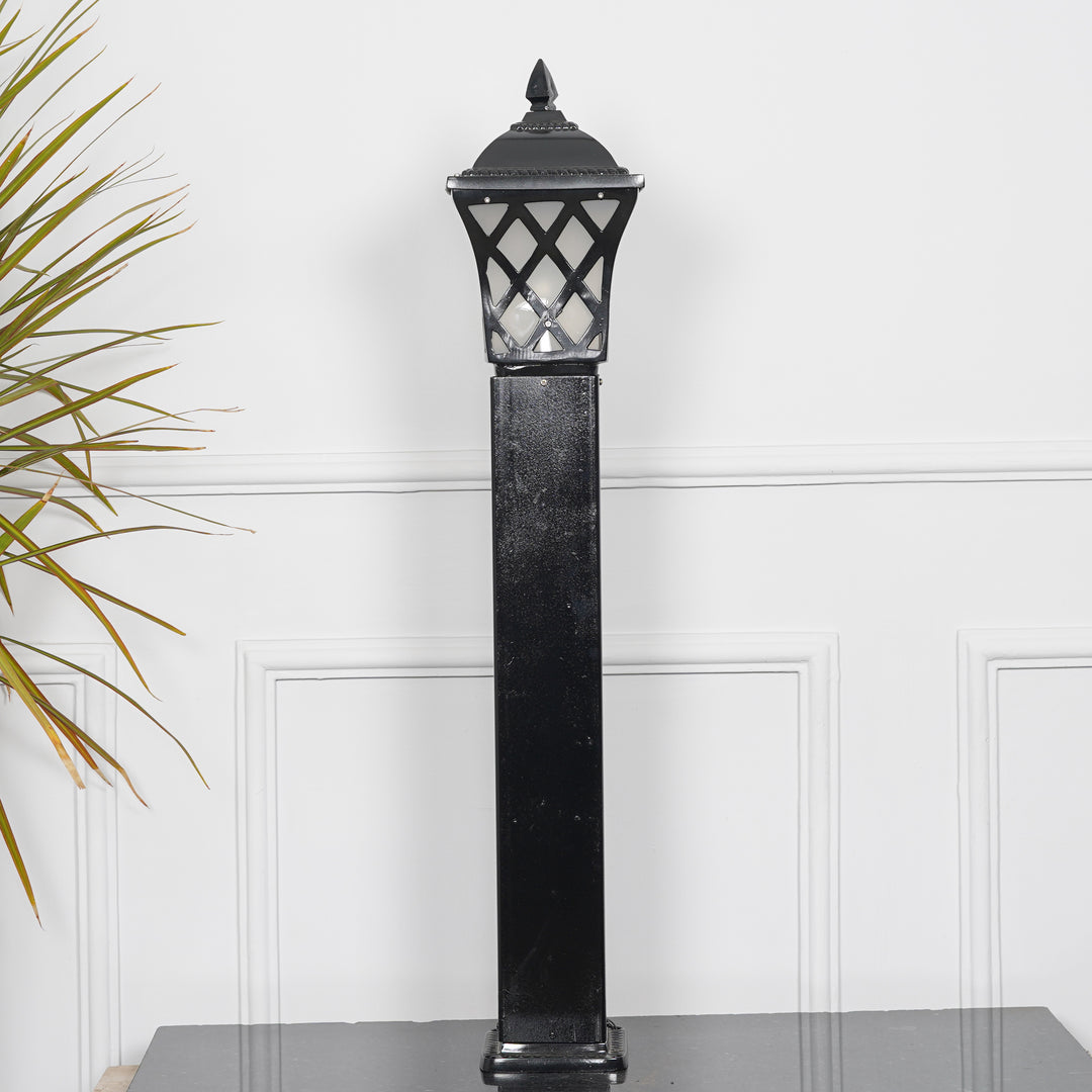 KATOWICE Single Light Outdoor Bollard Light In Black Finish