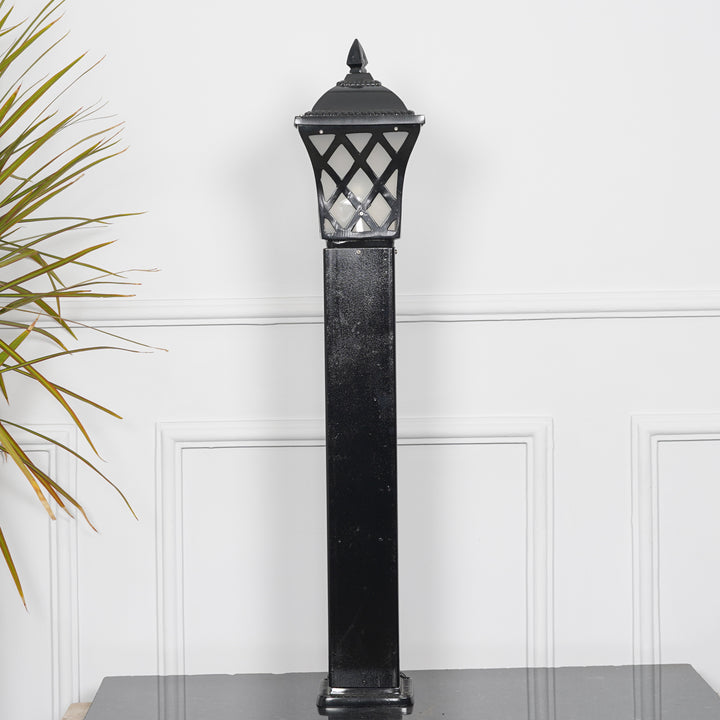 KATOWICE Single Light Outdoor Bollard Light In Black Finish