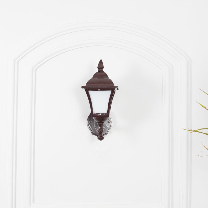 MARNOT Decorative Aluminum Outdoor Wall Lamp in Brown Finish
