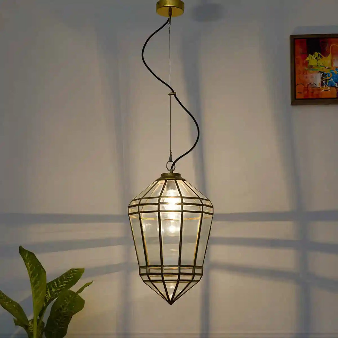 Nolan Brass and Glass Pendant Light