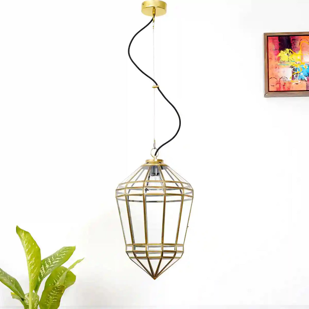 Nolan Brass and Glass Pendant Light