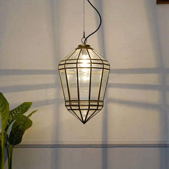 Nolan Brass and Glass Pendant Light