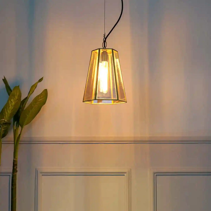 Brenda Brass and Glass Pendant Light