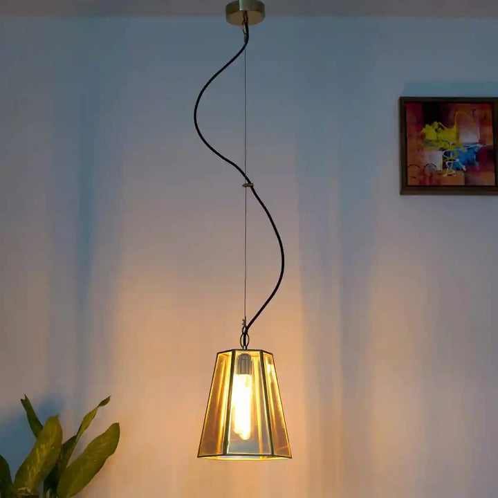 Brenda Brass and Glass Pendant Light