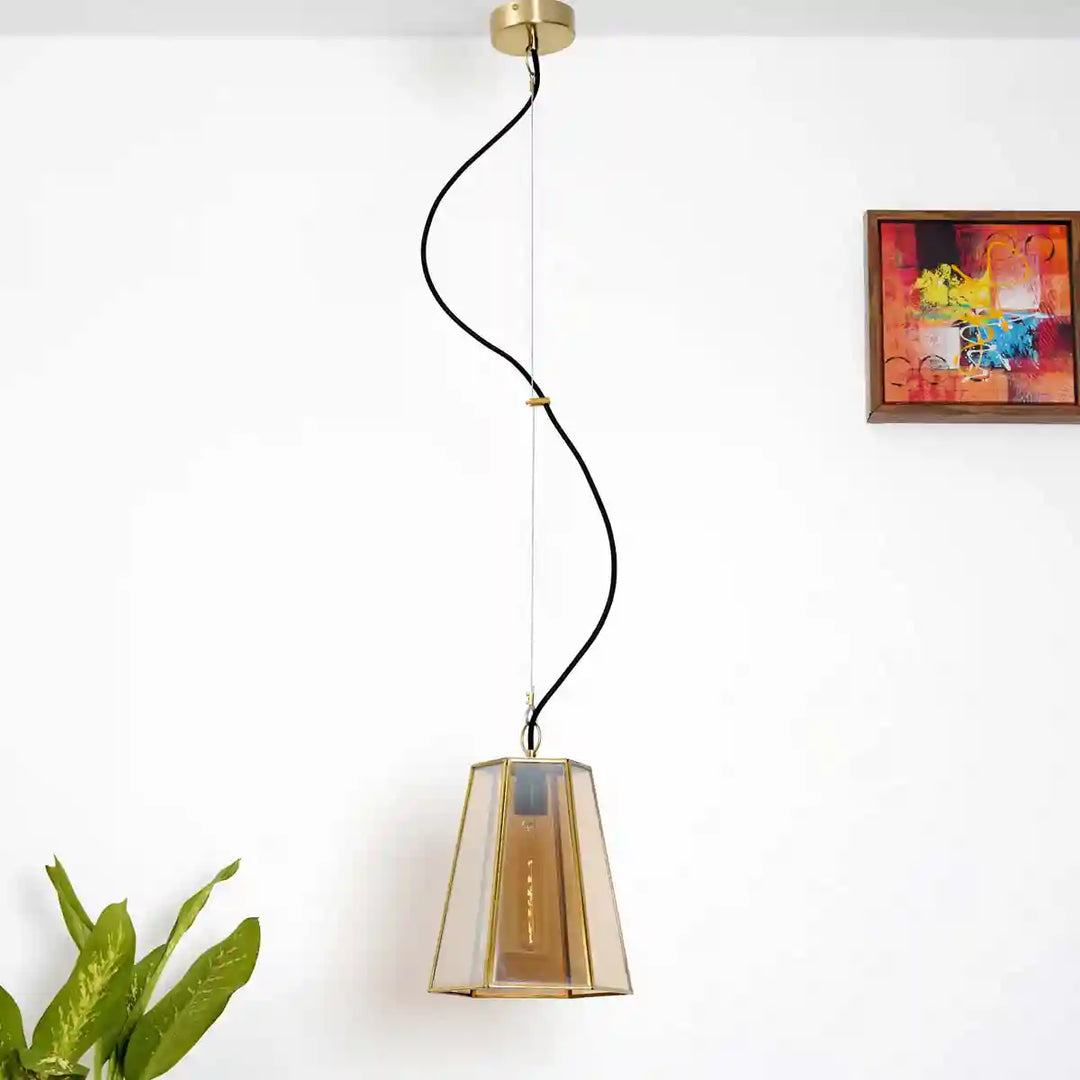 Brenda Brass and Glass Pendant Light