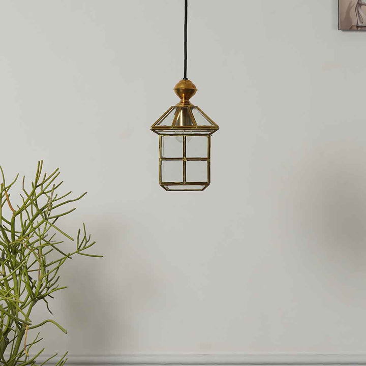 oyager Single Light Ceiling Pendant in Antique Brass Finish