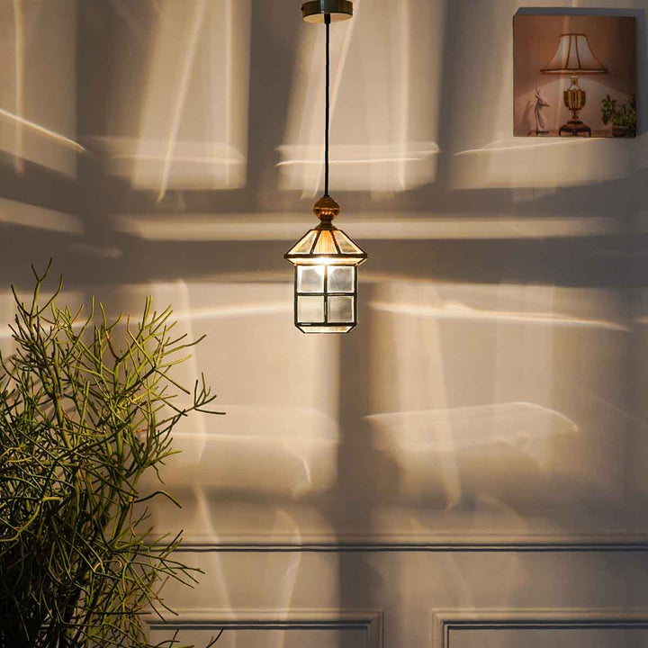 oyager Single Light Ceiling Pendant in Antique Brass Finish