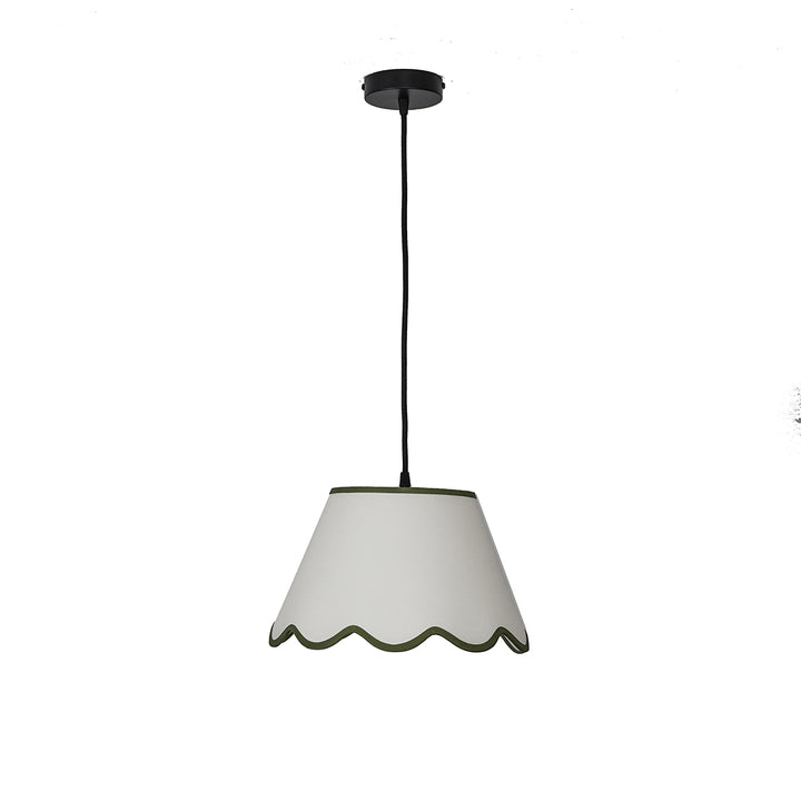 Blair scalloped Edges Off-White Shade Pendant Light